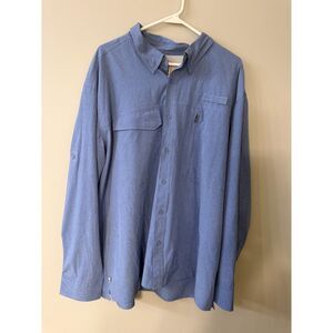 Lake & Trail Men's Vented Fishing Shirt. XXL Polyester and Spandex